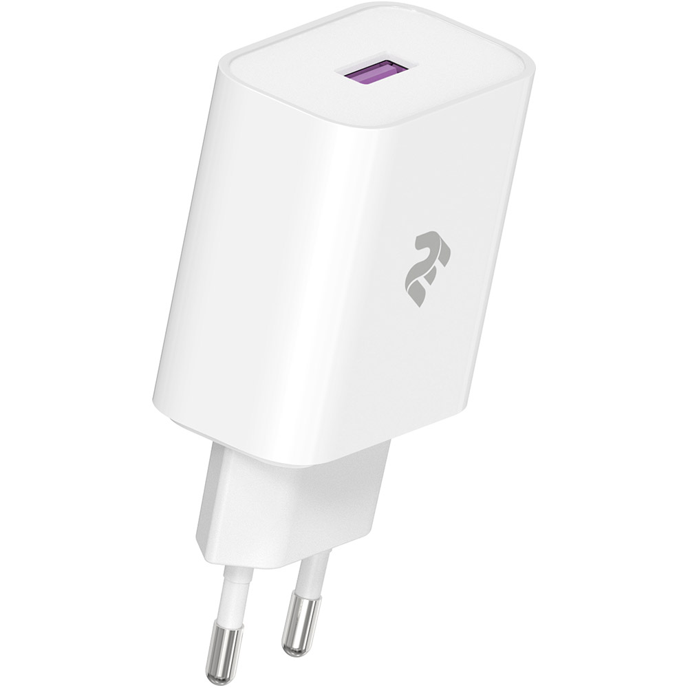 Мережевий зарядний пристрій 2E USB Wall Charger Max 18 W White (2E-WC1USB18W-W) Кабель відсутній