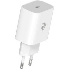 Мережевий зарядний пристрій 2E USB-C Wall Charger 20 W White (2E-WC1USBC20W-W)
