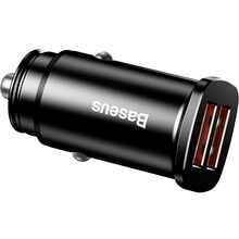 Автомобільний зарядний пристрій BASEUS Square Dual-USB QC Чорний (CCALL-DS01)