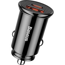 Автомобильное зарядное устройство BASEUS Usb 3.0+USB-C 30W Black (CCALL-YS01)