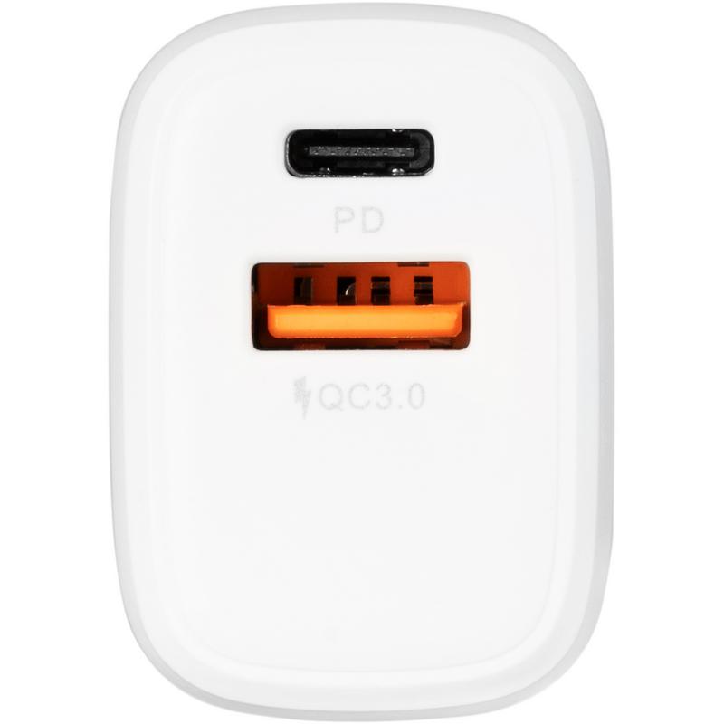 Мережевий зарядний пристрій GELIUS Pro X-Duo GP-HC014 USB + Type - C QC3.0/PD20W White (85183) Тип мережевий зарядний пристрій