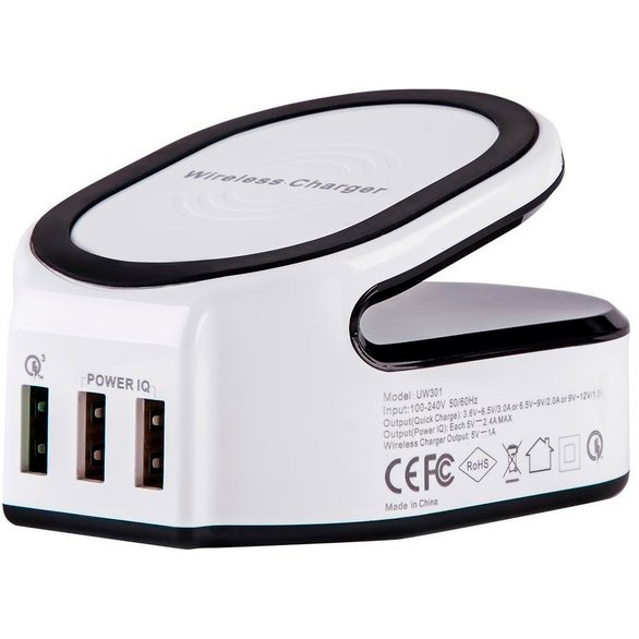 

Беспроводное зарядное устройство HeyFaraday Wireless Charger + 3 x USB White (UW301WH), Wireless Charger + 3xUSB White (UW301WH)
