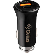 Зарядний пристрій Gelius Pro Twix 3A USB+Type-C Black (GP-CC006)