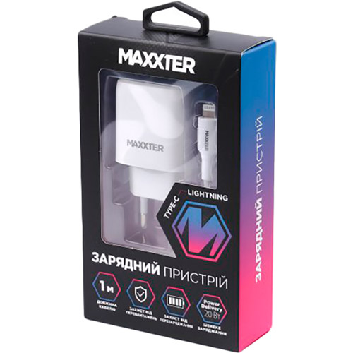 Мережевий зарядний пристрій MAXXTER WC-PD-CtL-01 Тип мережевий зарядний пристрій