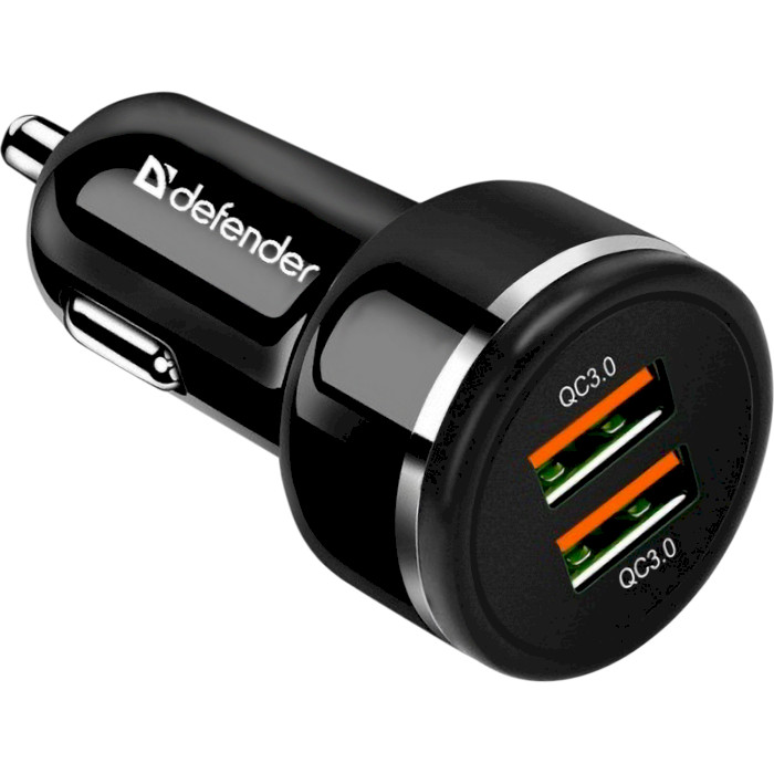 

Зарядное устройство DEFENDER UCA-80 black 2xUSB QC3.0 36W (83832), (83832)UCA-80