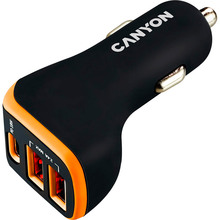 Автомобильное зарядное устройство Canyon 2.4 A Black Orange (CNE-CCA08BO)