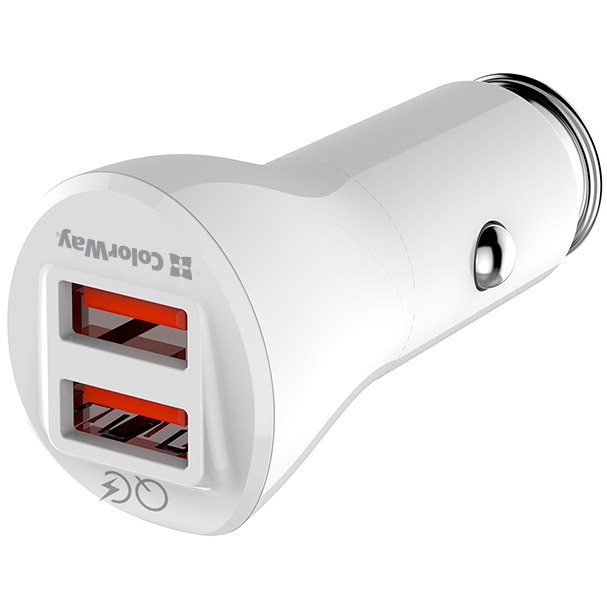 

Автомобильное зарядное устройство COLORWAY 2USB QC 3.0 36W White (CW-CHA011Q-WT ), CW-CHA011Q-WT 2USB QC 3.0 (36W) White