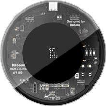 Бездротовий зарядний пристрій BASEUS Simple 15W Type-C version Transparent (29866transparent)