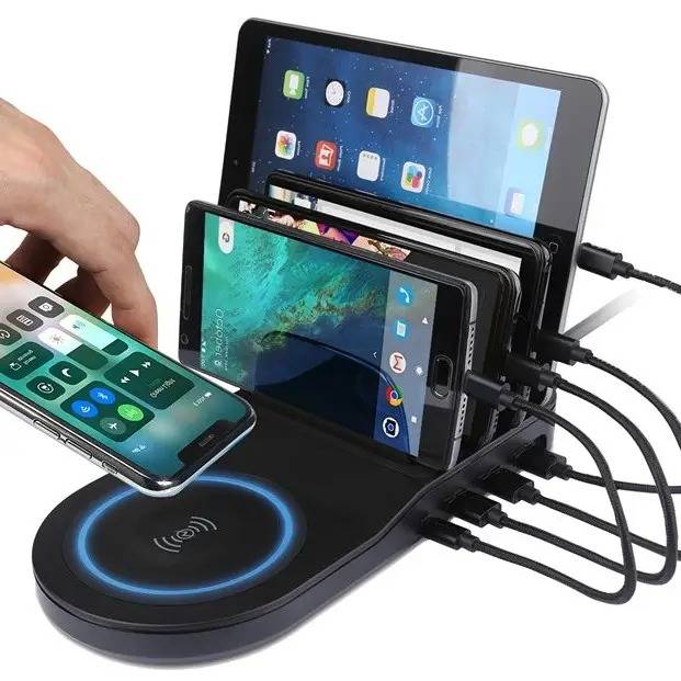

Зарядное устройство TIMSTOOL 4 USB Black (SG104QCW-US-BK), Бездротовий ЗП на 4 USB SG104QCW-US-BK Black