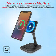 Бездротовий зарядний пристрій PROMATE Aurabase-15W Grey (aurabase-15w.grey)