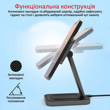 Бездротовий зарядний пристрій PROMATE Aurabase-15W Grey (aurabase-15w.grey)