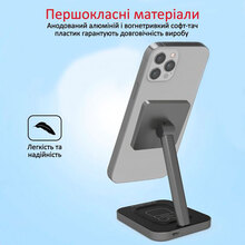 Бездротовий зарядний пристрій PROMATE Aurabase-15W Grey (aurabase-15w.grey)