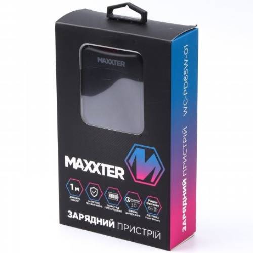 Сетевое зарядное устройство MAXXTER Black (WC-PD65W-01) Выходной разъем USB Type-C