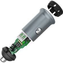 Автомобільний зарядний пристрій COLORWAY 2USB Quick Charge 3.0 36W Grey (CW-CHA036Q-GR)