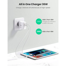 Сетевое зарядное устройство UGREEN CD170 36W USB/Type-C Charger White (UGR-60468)