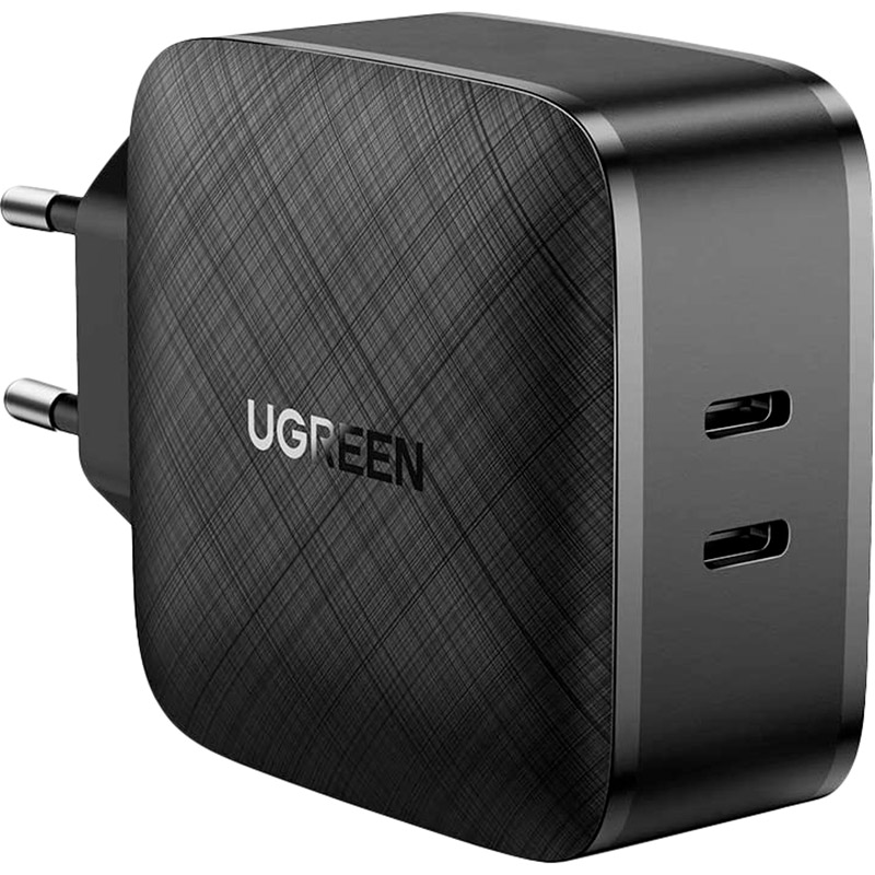 

Сетевое зарядное устройство UGREEN CD216 66W 2 x Type-C PD Charger Black (UGR-70867), CD216 66W 2xType-C PD Charger