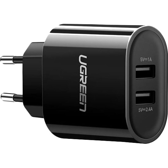 

Сетевое зарядное устройство UGREEN CD104 2xUSB 3.4A Charger Black (UGR-20383), CD104 2xUSB 3.4A Charger