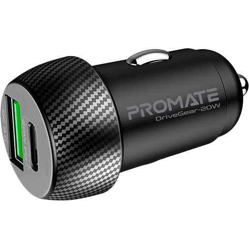 Автомобільний зарядний пристрій PROMATE DRIVEGEAR-20W Black (drivegear-20w.black)