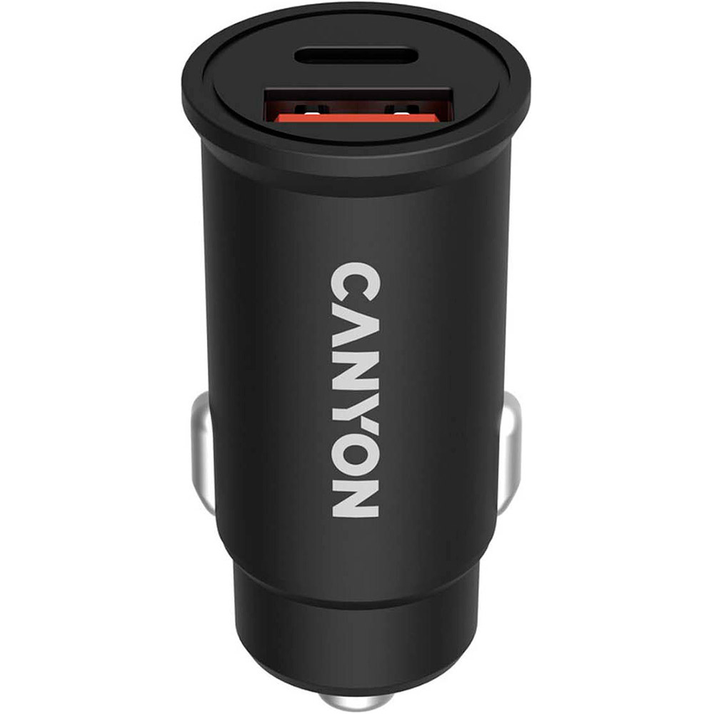 Автомобільний зарядний пристрій CANYON C-20B03 USB-C USB-A PD3.0 30W QC3.0 18W (CNS-CCA20B03)