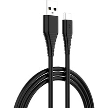 Сетевое зарядное устройство ColorWay 1USB Auto ID 2A (10W) Black + кабель Type-C (CW-CHS012CC-BK)