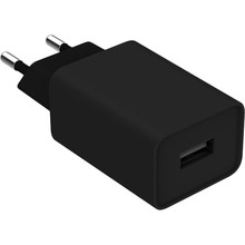 Сетевое зарядное устройство ColorWay 1USB Auto ID 2A (10W) Black + кабель Type-C (CW-CHS012CC-BK)