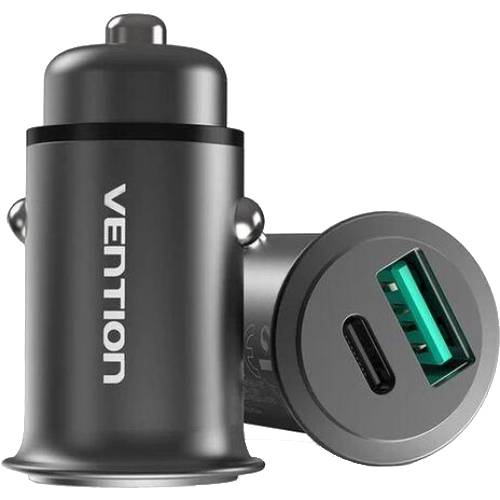 

Автомобильное зарядное устройство VENTION Power Delivery Port + QC3.0 24W Black (CC-63-H), Автомобільний зарядний пристрій (Power Delivery