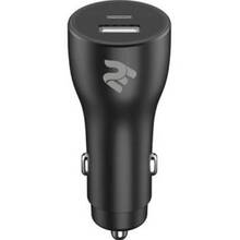 Автомобільний зарядний пристрій 2E Dual USB Car Charger 38W PD QC Вlack (2E-ACR18PDQC-B)