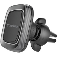 Автомобільний зарядний пристрій COLORWAY 2USB 3.4A(17W) + магнітний утримувач Air Vent-2 (CW-CHM05-GR/CHA026-BK)