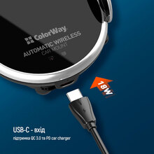 Зарядний пристрій COLORWAY 2USB 3.0A(36W) + Бездротовий зарядний пристрій AutoSense Wireless Charger (CW-CHAW036Q-BK/CHA036Q)