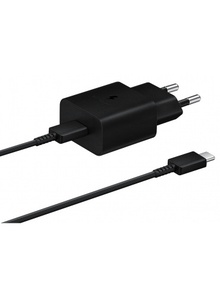 Мережевий зарядний пристрій SAMSUNG 15W Power Adapter Type-C+Cable Black (EP-T1510XBEGRU)