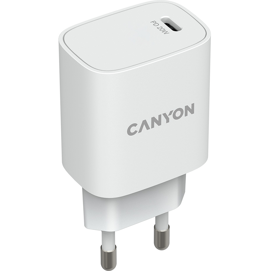 Зарядний пристрій CANYON H20-02 White (CNE-CHA20W02)