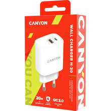 Сетевое зарядное устройство CANYON H-20-04 White (CNE-CHA20W04)