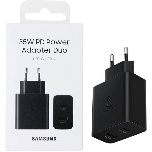 Зарядний пристрій SAMSUNG 35W Wall Charger Duo (EP-TA220NBEGRU) Вихідний роз'єм USB