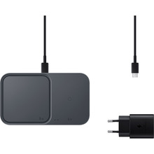 Бездротовий зарядний пристрій SAMSUNG 15W Wireless Charger Duo w/o TA Black (EP-P5400TBRGRU)