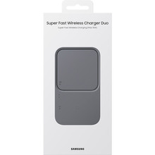 Бездротовий зарядний пристрій SAMSUNG 15W Wireless Charger Duo w/o TA Black (EP-P5400TBRGRU)
