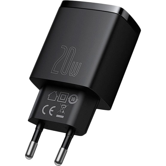 Сетевое зарядное устройство BASEUS Compact Quick Charger 20W EU Black (CCXJ-B01)