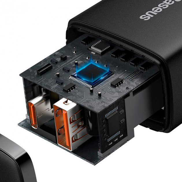Сетевое зарядное устройство BASEUS Compact Quick Charger 20W EU Black (CCXJ-B01) Кабель отсутствует