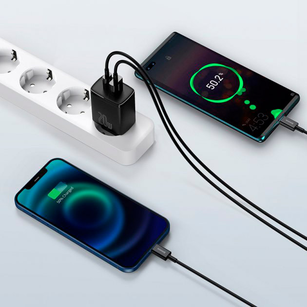 Сетевое зарядное устройство BASEUS Compact Quick Charger 20W EU Black (CCXJ-B01) Выходной разъем USB 