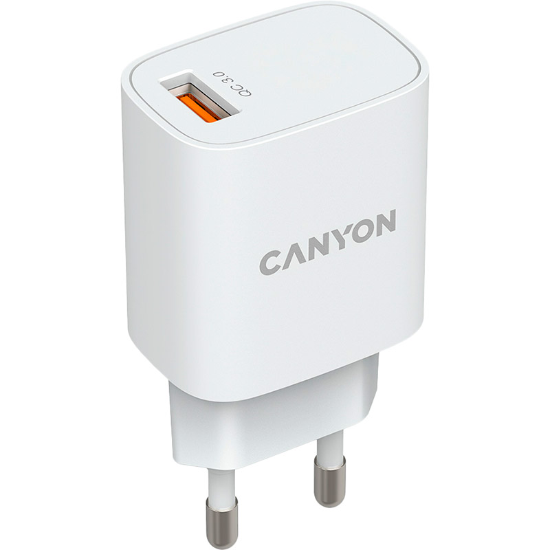 Сетевое зарядное устройство CANYON CNE-CHA18W 18W White Тип сетевое зарядное устройство