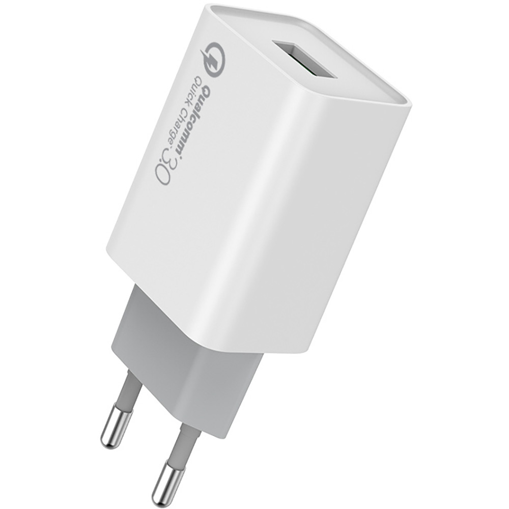 Зовнішній вигляд Зарядний пристрій COLORWAY Quick Charge 3.0 WT + Кабель USB Type-C 2.4А 1м (CW-CHS013Q/CW-CBUC018-MC)