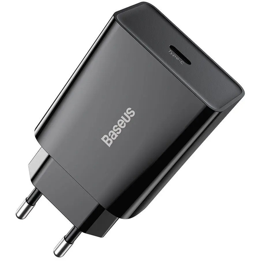 Зарядний пристрій BASEUS Speed Mini PD Charger 20W 1 Type-C Black (32681black) Потужність 20