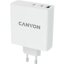 Сетевое зарядное устройство CANYON H-140-01 GaN PD 140W QC 3.0 30W White (CND-CHA140W01)