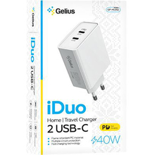 Сетевое зарядное устройство GELIUS iDuo GP-HC052 40W White (90588)