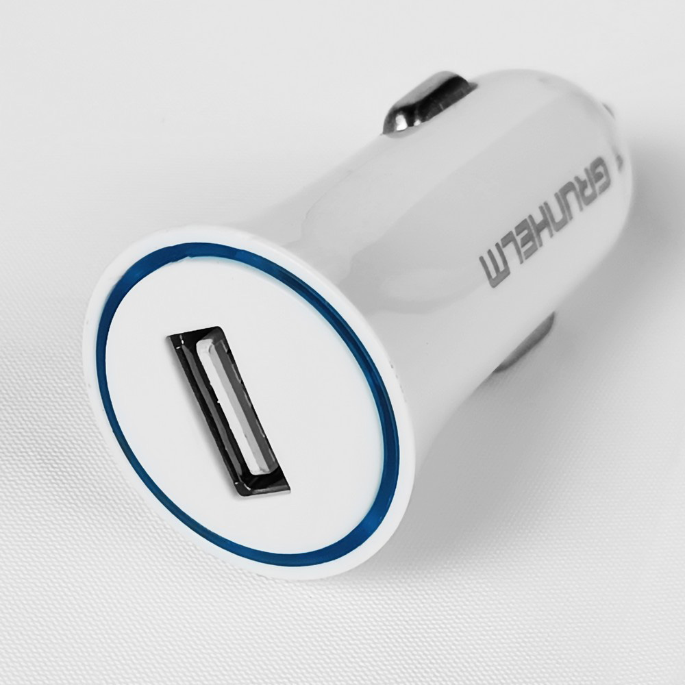 Автомобільний зарядний пристрій GRUNHELM GCC-08 White Вихідний роз'єм USB