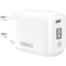 Сетевое зарядное устройство INTALEO TCGQPD125 White (USB Type-C 25W)