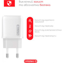 Сетевое зарядное устройство INTALEO TCGQPD125 White (USB Type-C 25W)