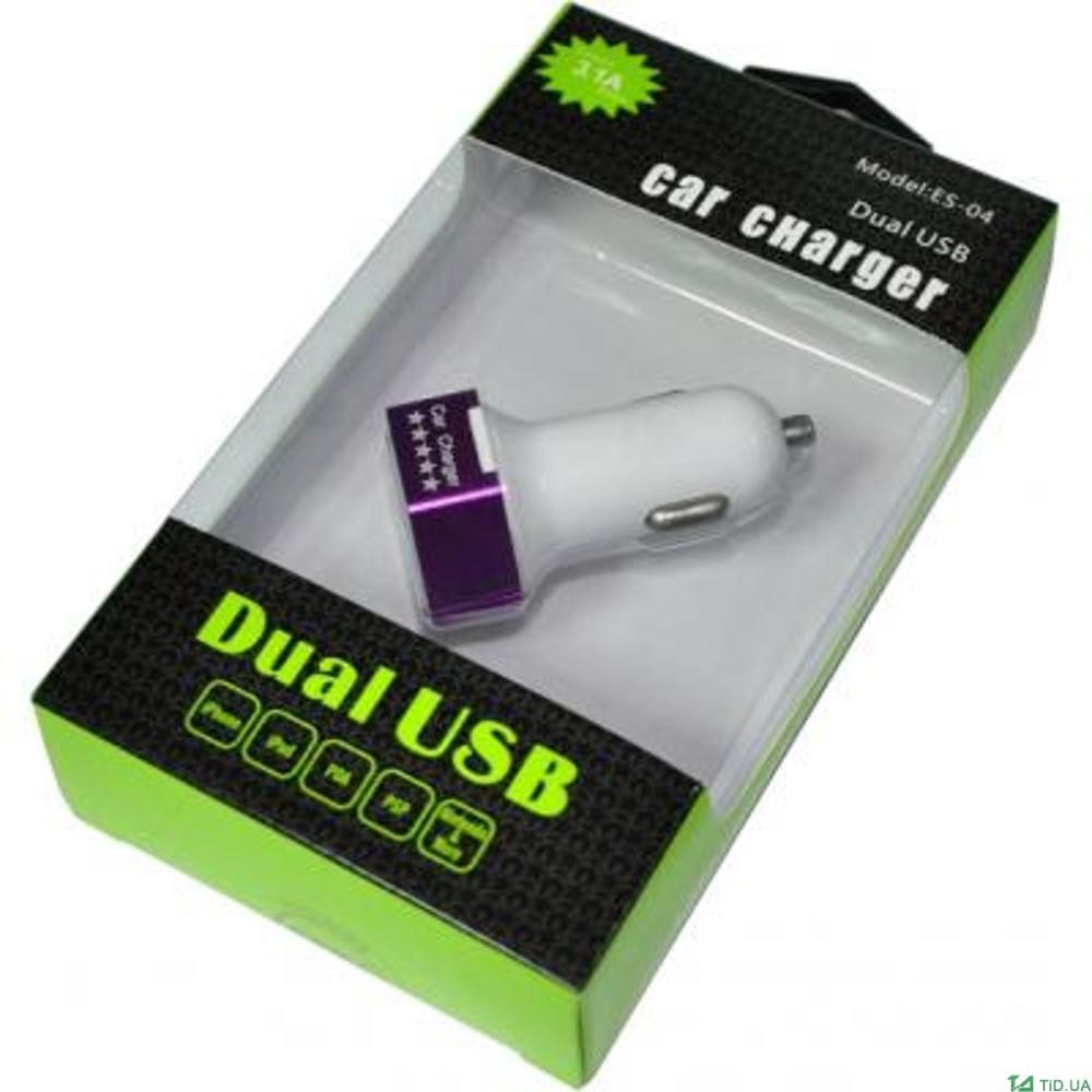 

Автомобильное зарядное устройство ATCOM USB car charger ES-01 2 port 2A+1A (16990), (16990)USB car charger ES-01 2 port 2A+1A