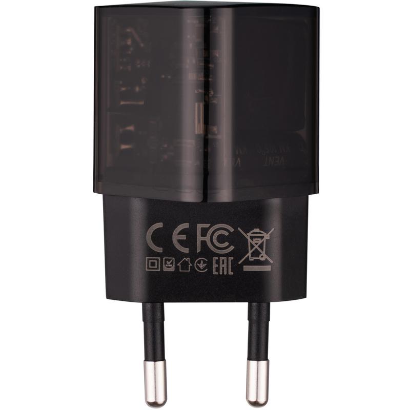 Зарядний пристрій Gelius Genesis GP-HC055 USB+Type-C 30W GaN (Incredible series) Transparent Black Особливості швидка зарядка