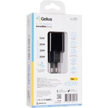 Зарядний пристрій Gelius Genesis GP-HC055 USB+Type-C 30W GaN (Incredible series) Transparent Black