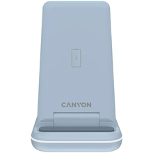 Бездротовий зарядний пристрій CANYON WS-304 3в1 QI Blue (CNS-WCS304BL)